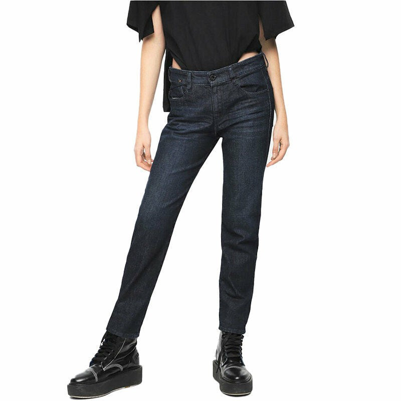 DIESEL D-Rifty 080AK Women Jeans W26/L30 Slim Fit Cotton Stretch Blue Low Waist