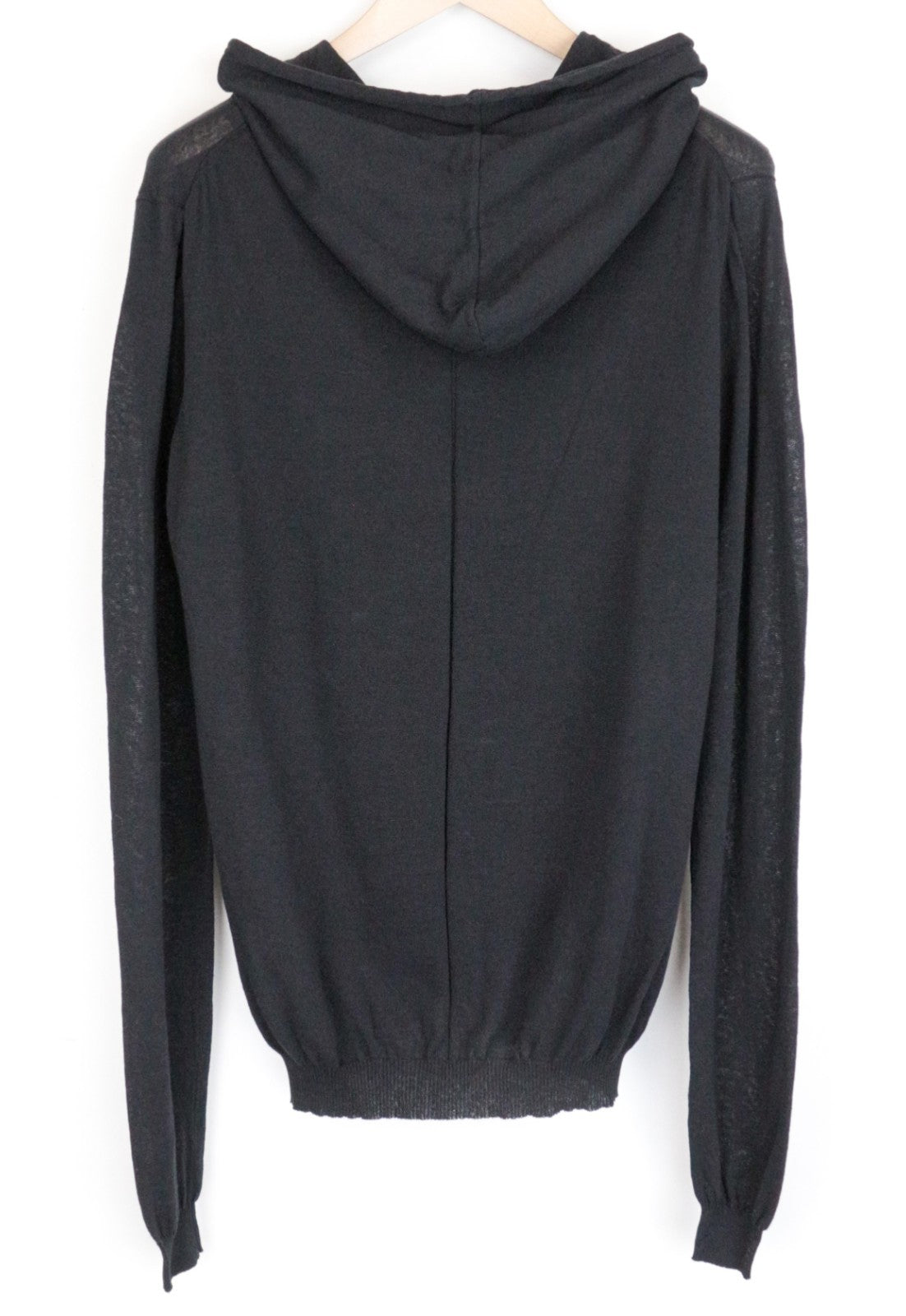 RICHMOND Men Sweatshirt M/L Black Cotton Blend Long Sleeve Lightweight Hoodie