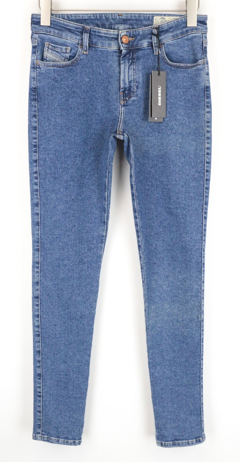 DIESEL Slandy 085AI Women Jeans W31/L32 Super Slim Skinny Blue Denim Stretch