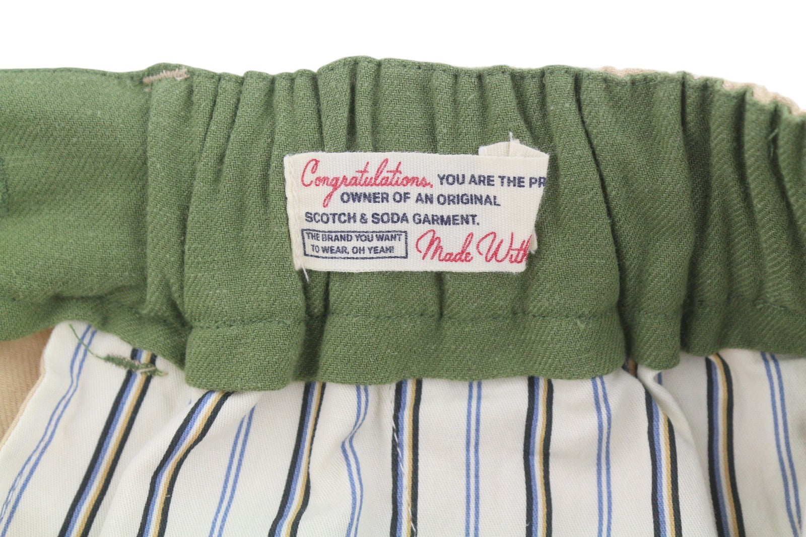 SCOTCH & SODA Men Shorts W31 Beige Linen Blend Relaxed Fit Cargo
