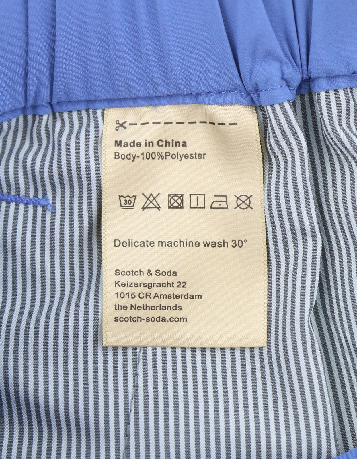 SCOTCH & SODA Wide Fit Men Shorts W31 Blue Cargo Pocket Belted