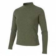 AMERICAN EAGLE OUTFITTERS Women Blouse XS Green Melange Mock Neck Long Sleeve