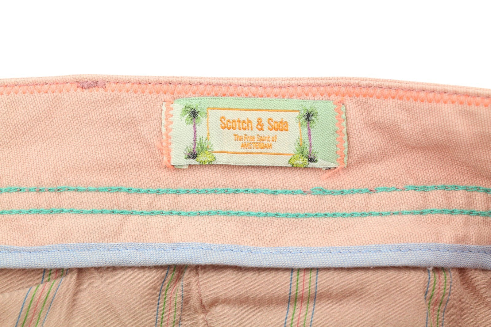 SCOTCH & SODA Men Shorts W32 Pink Flamingo Regular Tapered Fit Cargo