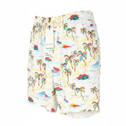 SCOTCH & SODA Men Shorts W32 White Palm Tree Island Print Drawstring Waist