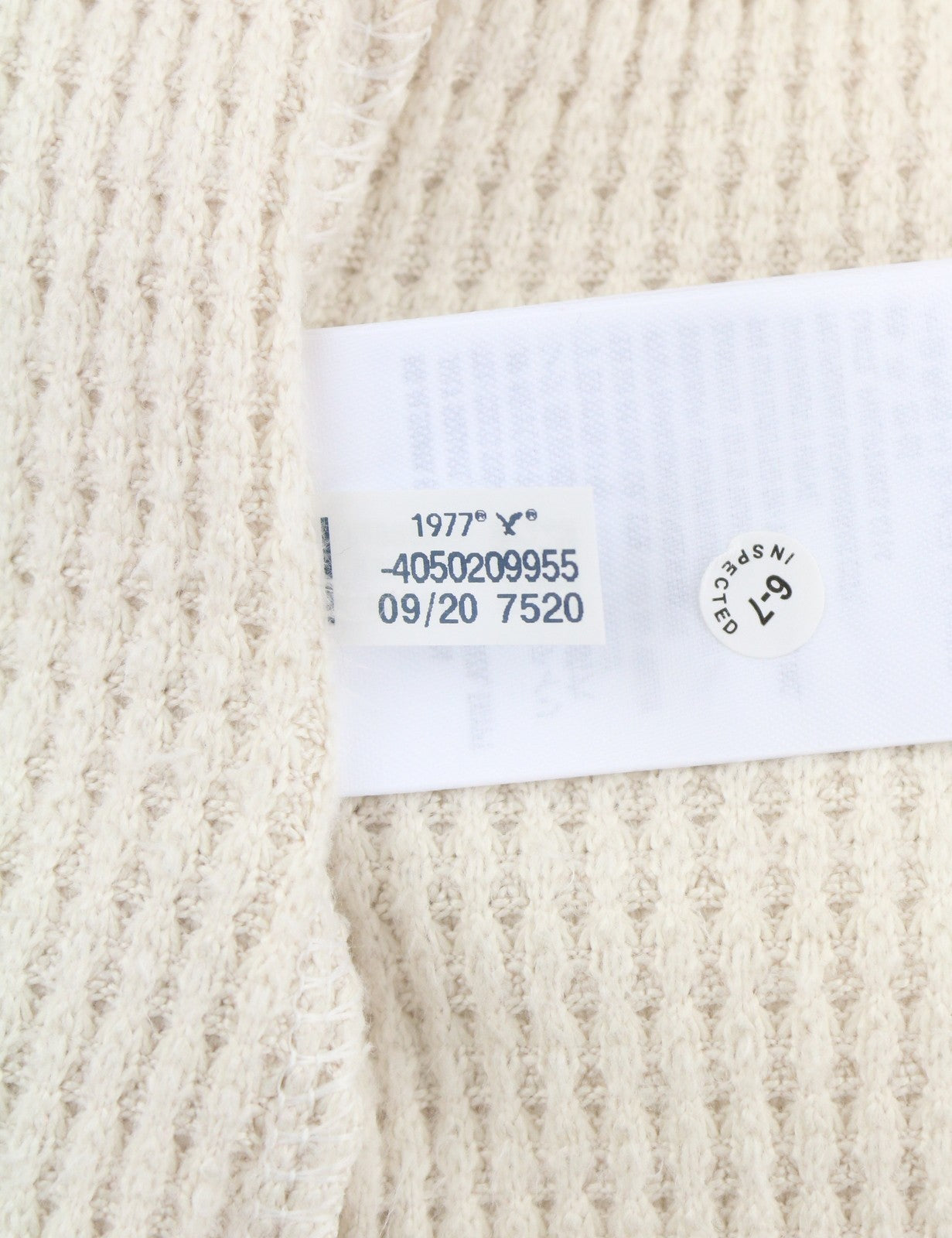 AMERICAN EAGLE OUTFITTERS Men Sweatshirt M Light Cream Soft Crew Neck Pull On