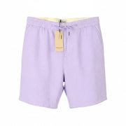 SCOTCH & SODA Fave Men Shorts W31 Purple Linen Blend Regular Drawstring Waist