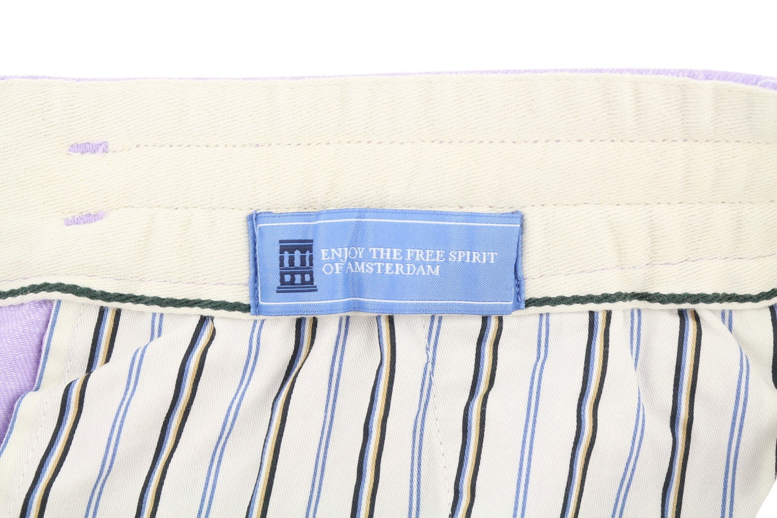 SCOTCH & SODA Fave Men Shorts W31 Purple Linen Blend Regular Drawstring Waist