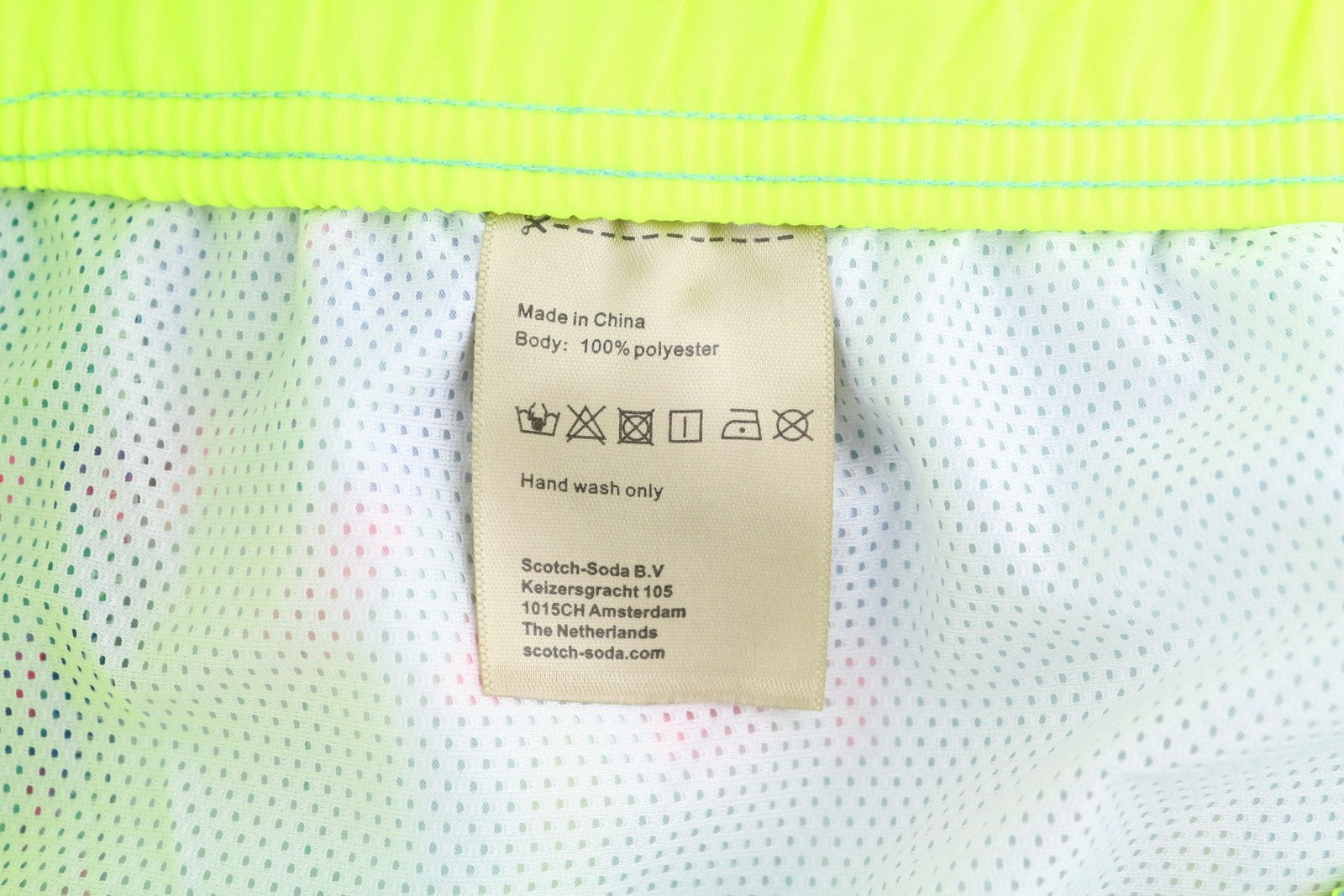 SCOTCH & SODA Men Swimwear W30 Blue Mint Flower Tie Dye Pattern Drawstring Waist