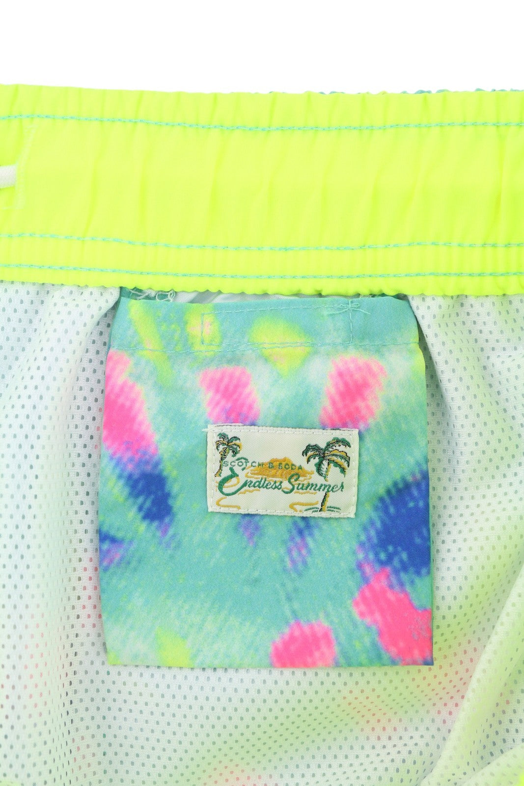 SCOTCH & SODA Men Swimwear W30 Blue Mint Flower Tie Dye Pattern Drawstring Waist