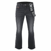 DIESEL D-Ebbey-F 081AH Women Jeans W27/L34 Slit Side Bootcut Stretch Low Waist
