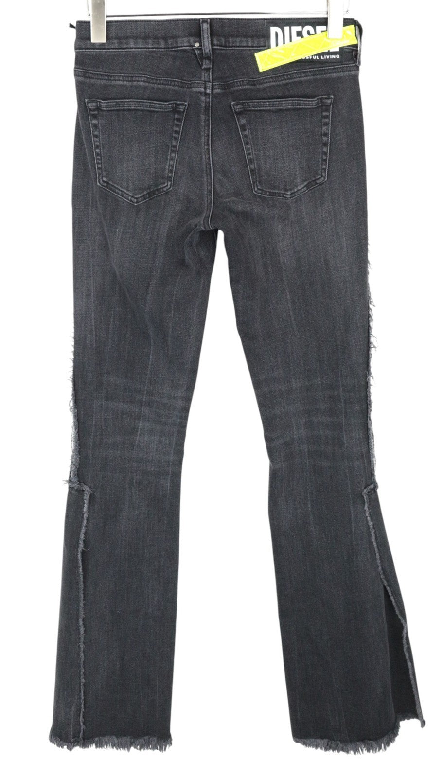 DIESEL D-Ebbey-F 081AH Women Jeans W27/L34 Slit Side Bootcut Stretch Low Waist