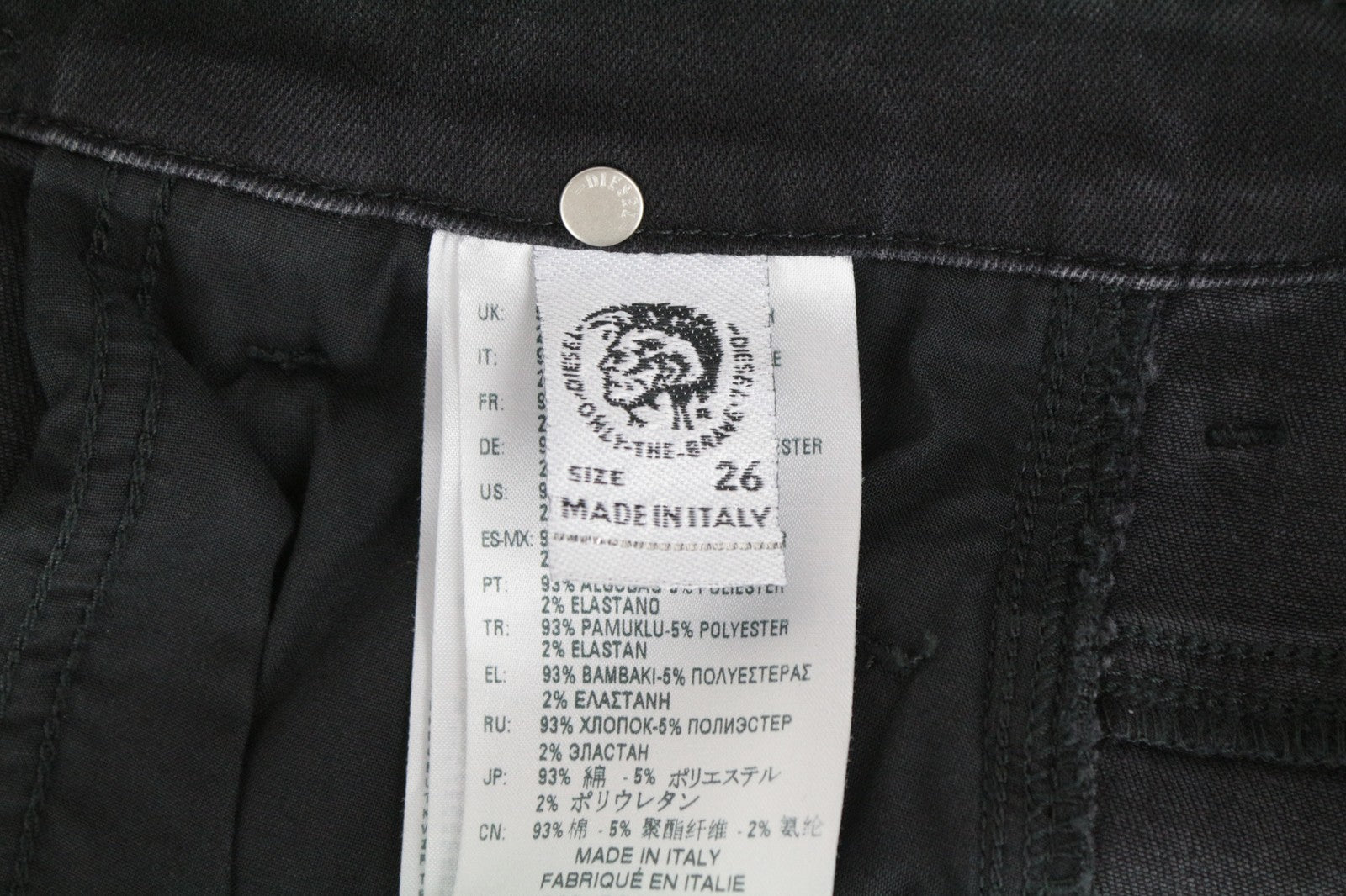 DIESEL Slandy-High-SX 069IY Women Jeans W26/L32 Zip-Fly Super Skinny Fit Denim