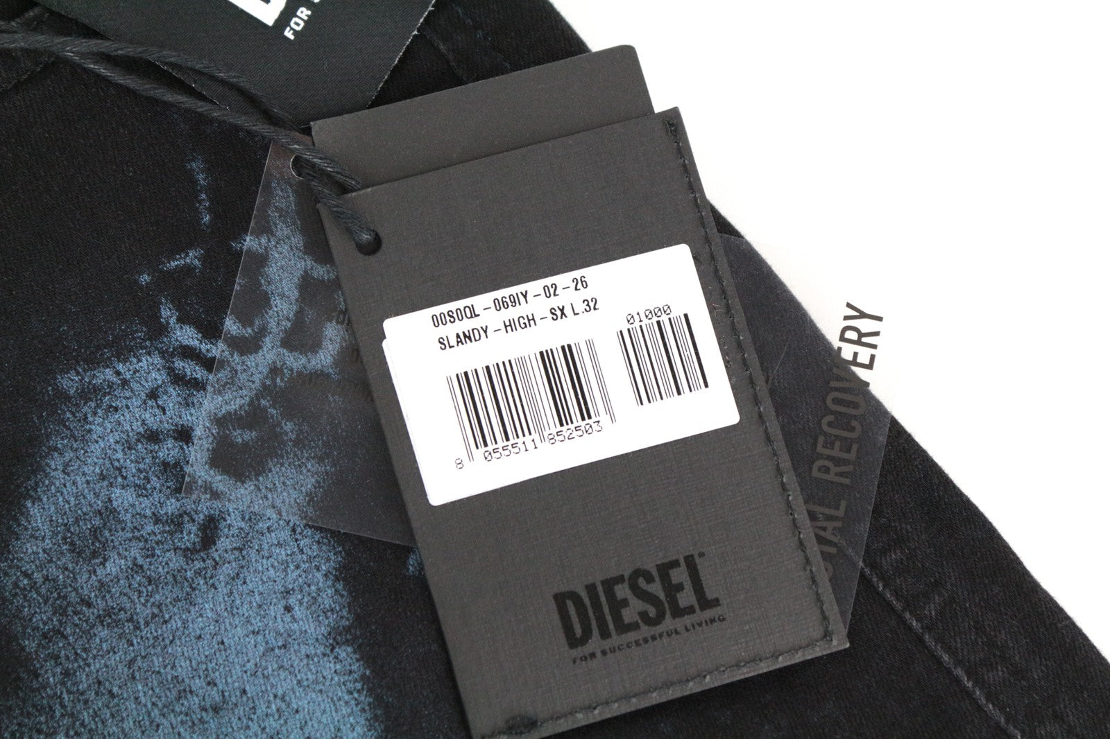 DIESEL Slandy-High-SX 069IY Women Jeans W26/L32 Zip-Fly Super Skinny Fit Denim