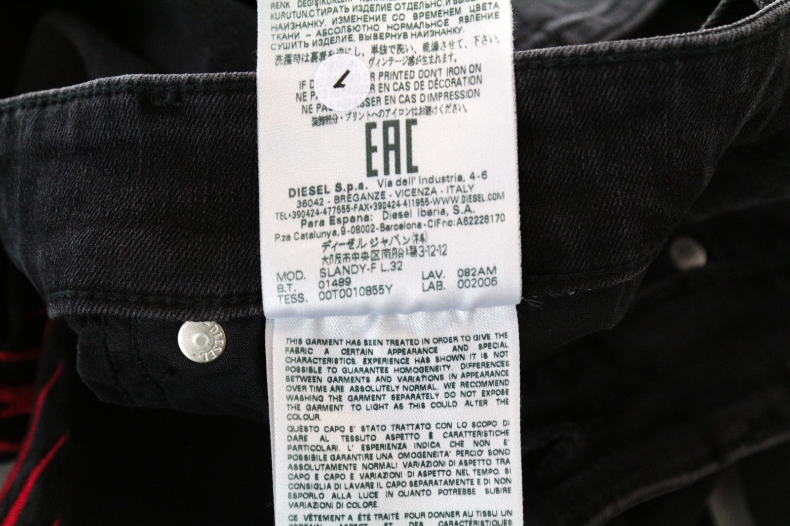 DIESEL Slandy-F 082AM Women Jeans W26/L32 Super Slim-Skinny Grey Cotton Stretch