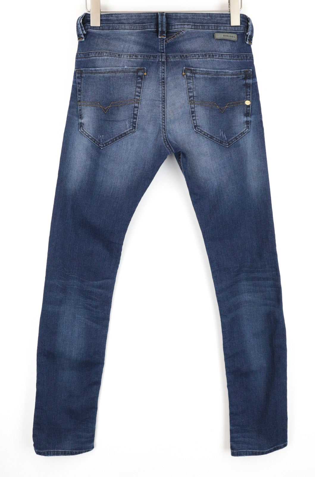 DIESEL Thavar-NE 0662L Men Jeans W28 Sweat Jogg Slim Fit Ripped Blue Stretch