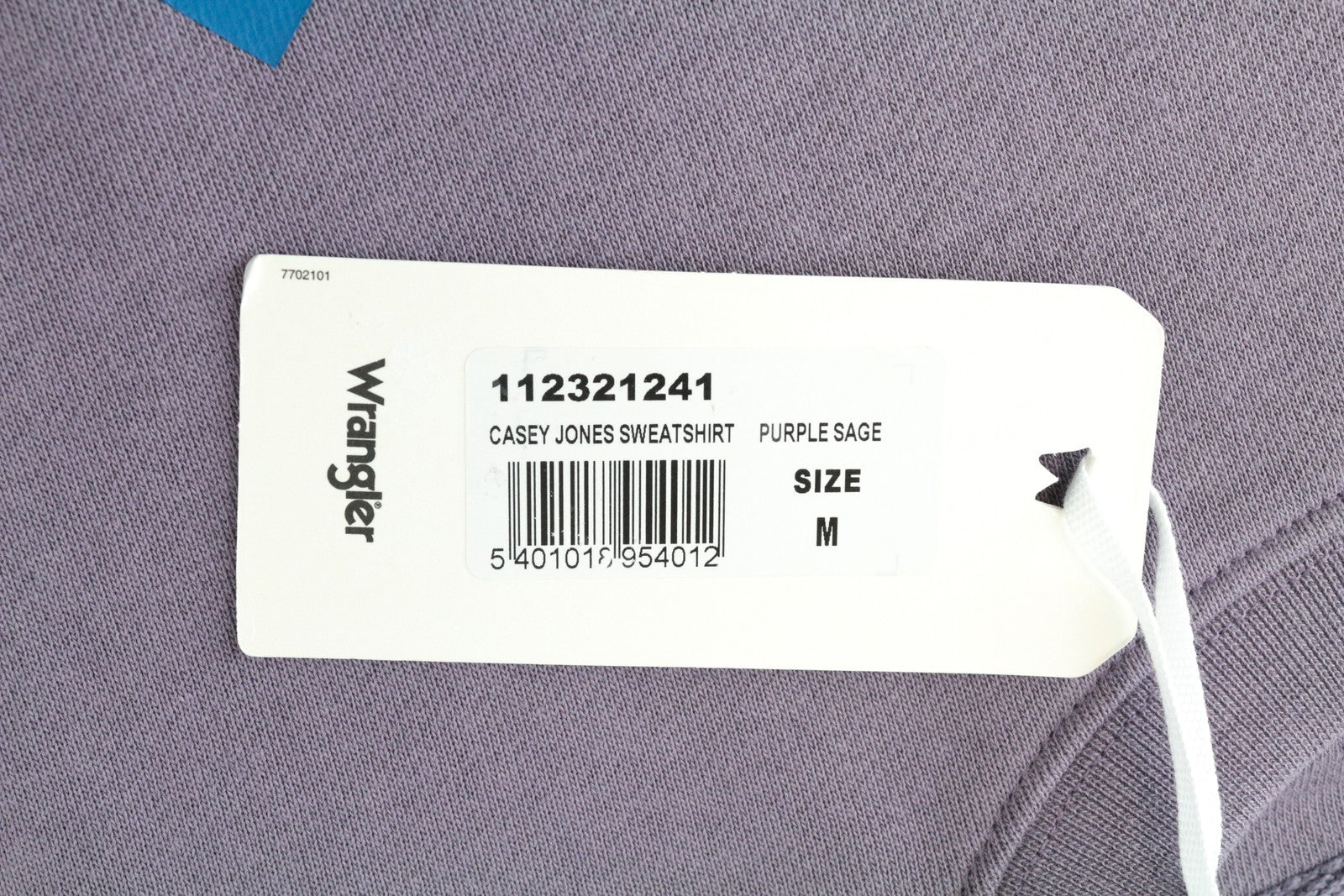 WRANGLER Men Sweatshirt M Light Purple Pure Cotton Long Sleeved Casual Pull On