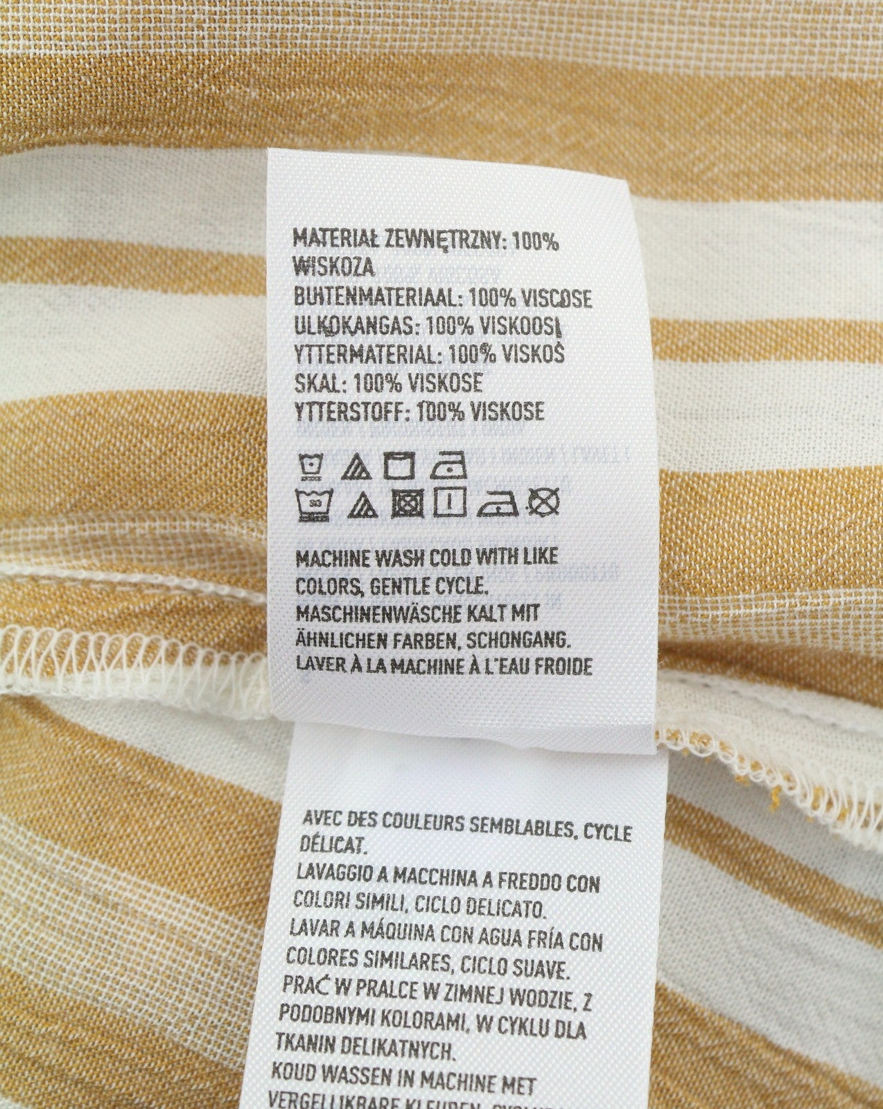 AMERICAN EAGLE OUTFITTERS Women T-Shirt M Beige Stripe V-Neck Sleeveless