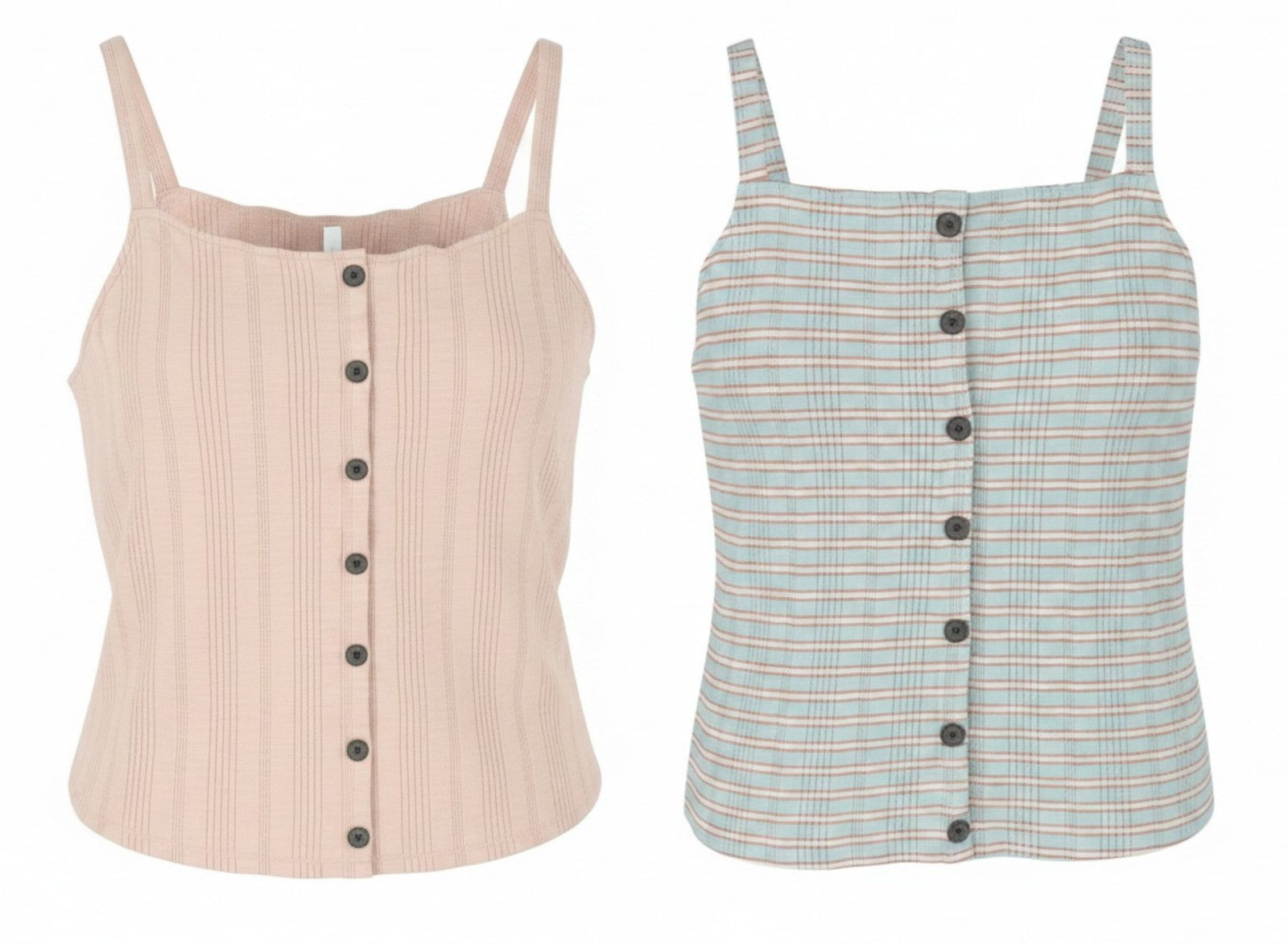 AMERICAN EAGLE OUTFITTERS Women T-Shirt XL Ribbed Round Collar Sleeveless 2PC