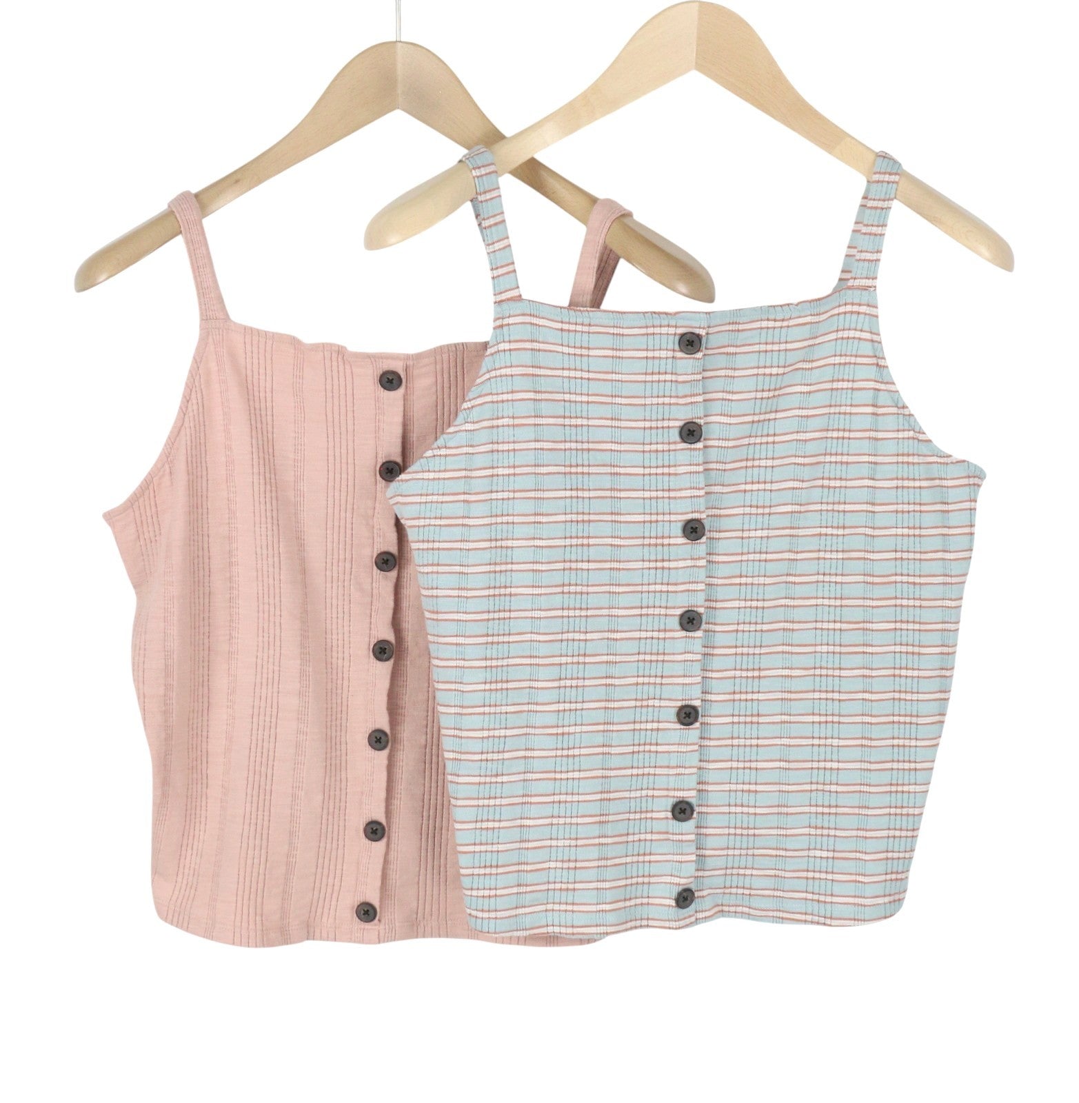 AMERICAN EAGLE OUTFITTERS Women T-Shirt XL Ribbed Round Collar Sleeveless 2PC
