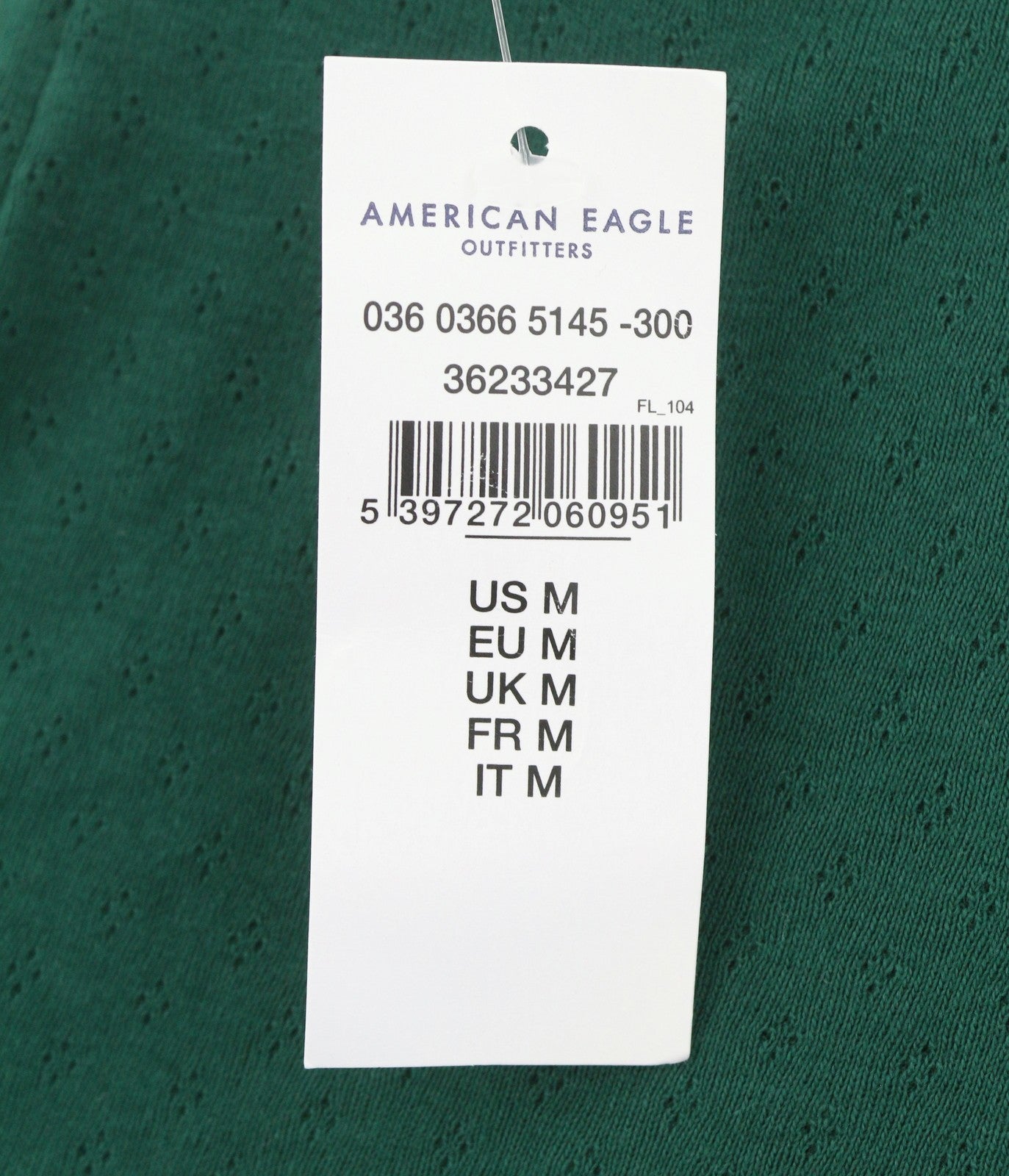 AMERICAN EAGLE OUTFITTERS Women T-Shirt M Green Lace Trim Cropped Sleeveless