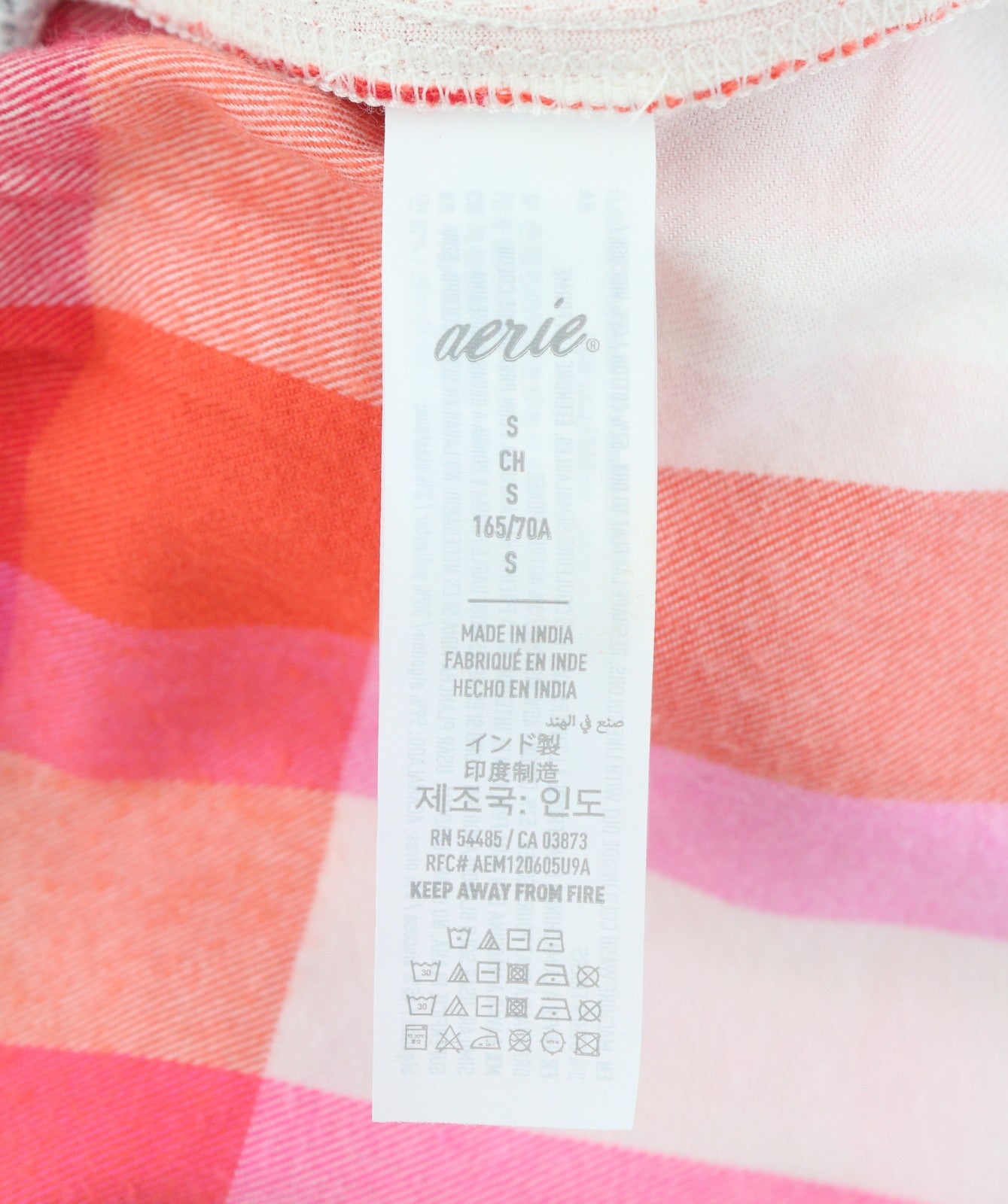 AERIE Sleepwear Women Shorts S Colourful Plaid Flannel Drawstring Waist