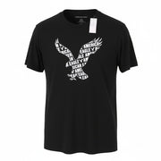 AMERICAN EAGLE OUTFITTERS Classic Fit Men T-Shirt M Black Patterned Short Sleeve