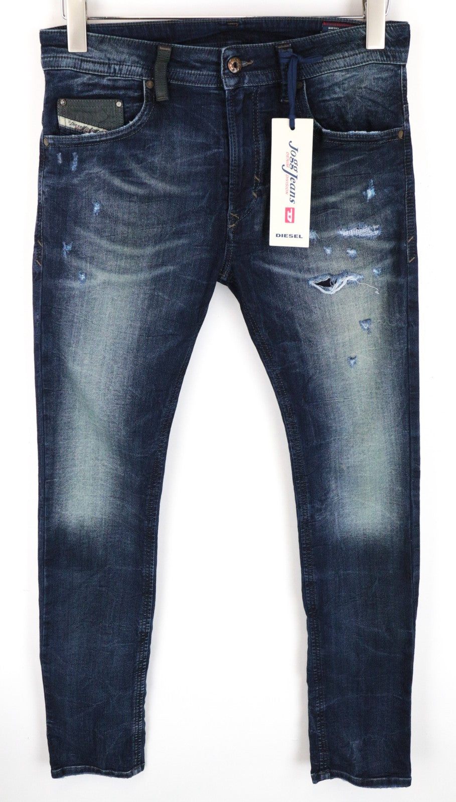 DIESEL Thavar-NE R060S Men Jeans W28 Sweat Jogg Slim Wash Cotton Stretch Blue
