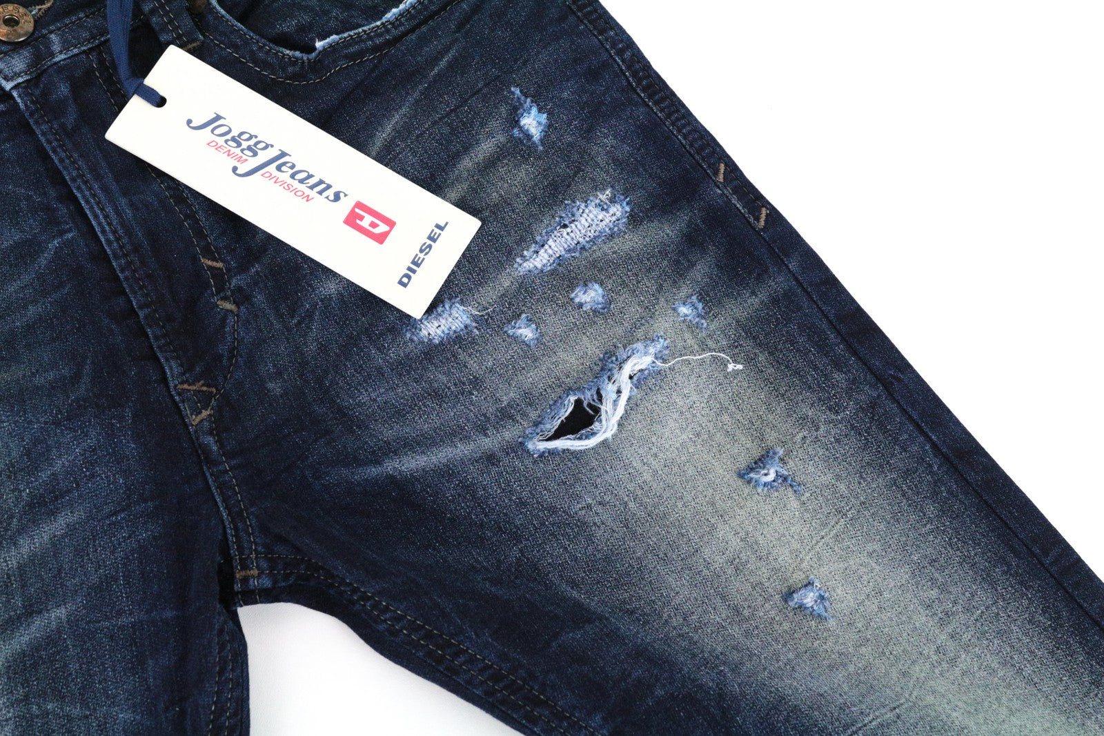 DIESEL Thavar-NE R060S Men Jeans W28 Sweat Jogg Slim Wash Cotton Stretch Blue