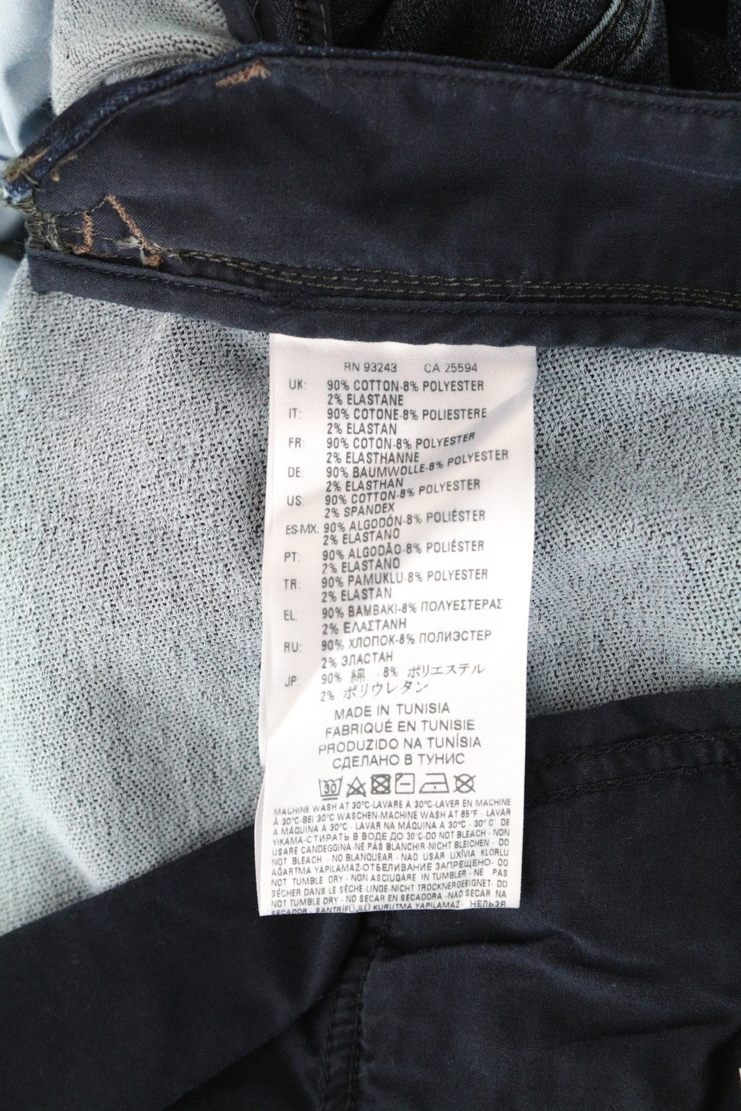 DIESEL Thavar-NE R060S Men Jeans W28 Sweat Jogg Slim Wash Cotton Stretch Blue