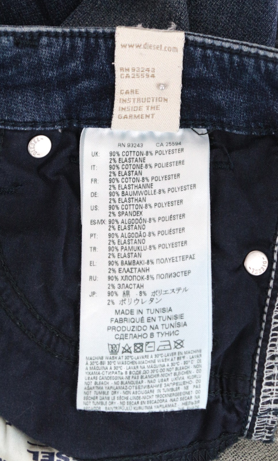 DIESEL Gracey-Ne 0686W Women Jeans W23 Sweat Jogg Slim Cotton Stretch Blue Girls