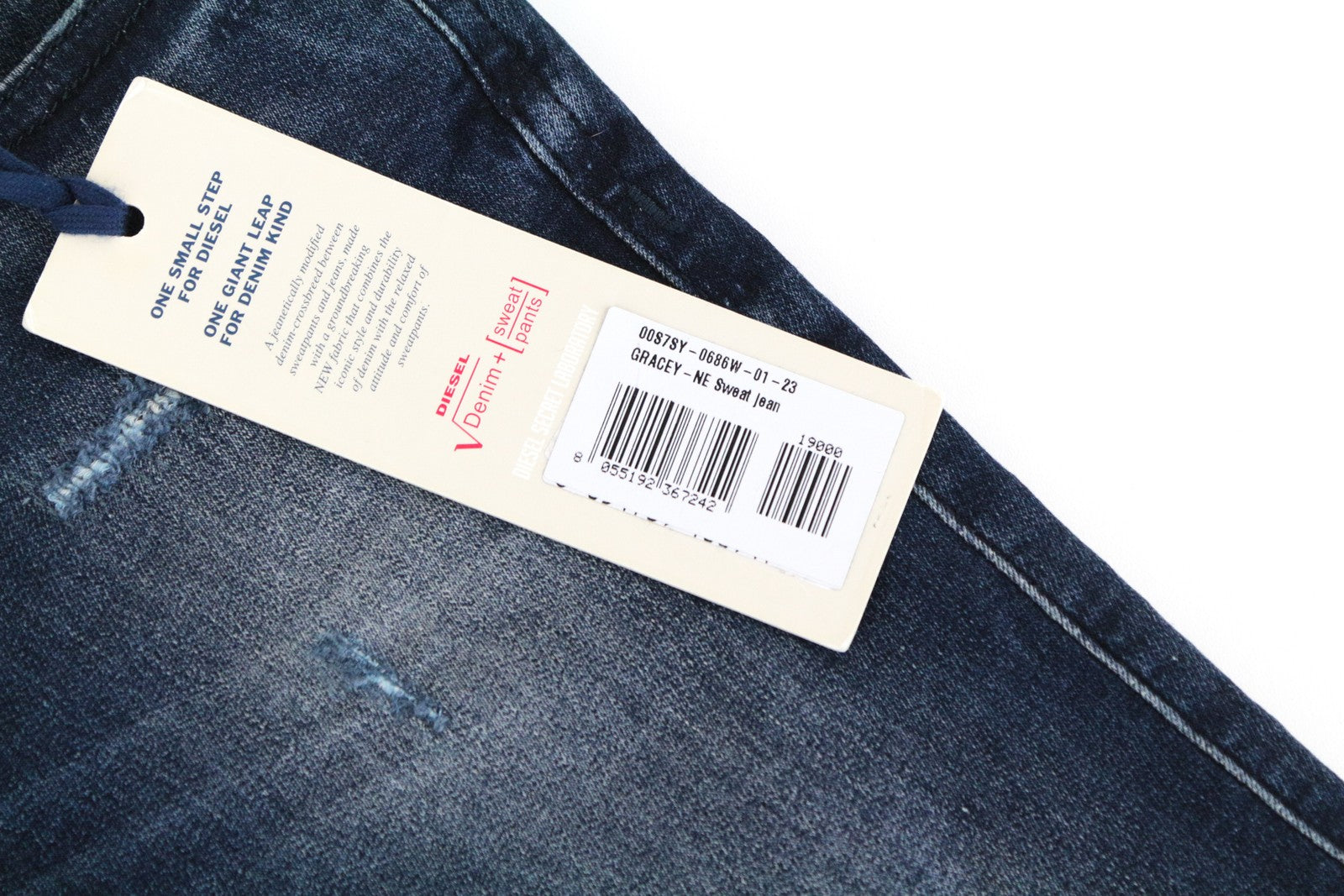DIESEL Gracey-Ne 0686W Women Jeans W23 Sweat Jogg Slim Blue Cotton Stretch Girls