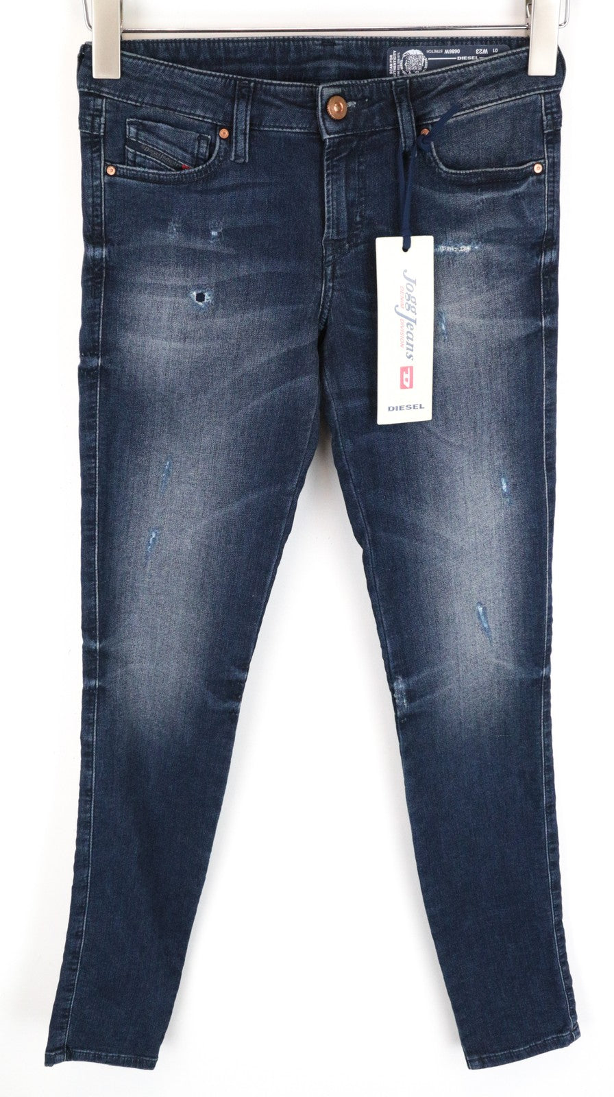 DIESEL Gracey-Ne 0686W Women Jeans W23 Sweat Jogg Slim Blue Cotton Stretch Girls