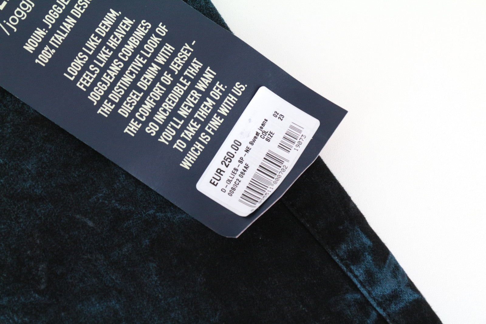 DIESEL D-Ollies-SP-NE 084AF Women Jeans W23 Sweat Jogg Slim Blue Girls Stretch