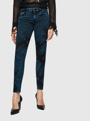 DIESEL D-Ollies-SP-NE 084AF Women Jeans W25 Sweat Jogg Slim Blue Cotton Stretch