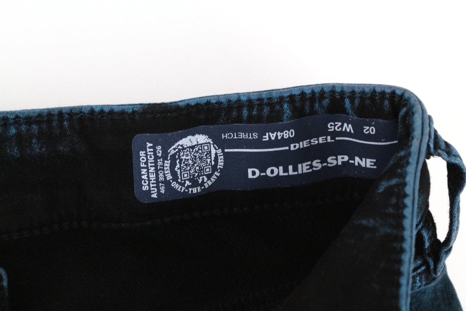 DIESEL D-Ollies-SP-NE 084AF Women Jeans W25 Sweat Jogg Slim Blue Cotton Stretch
