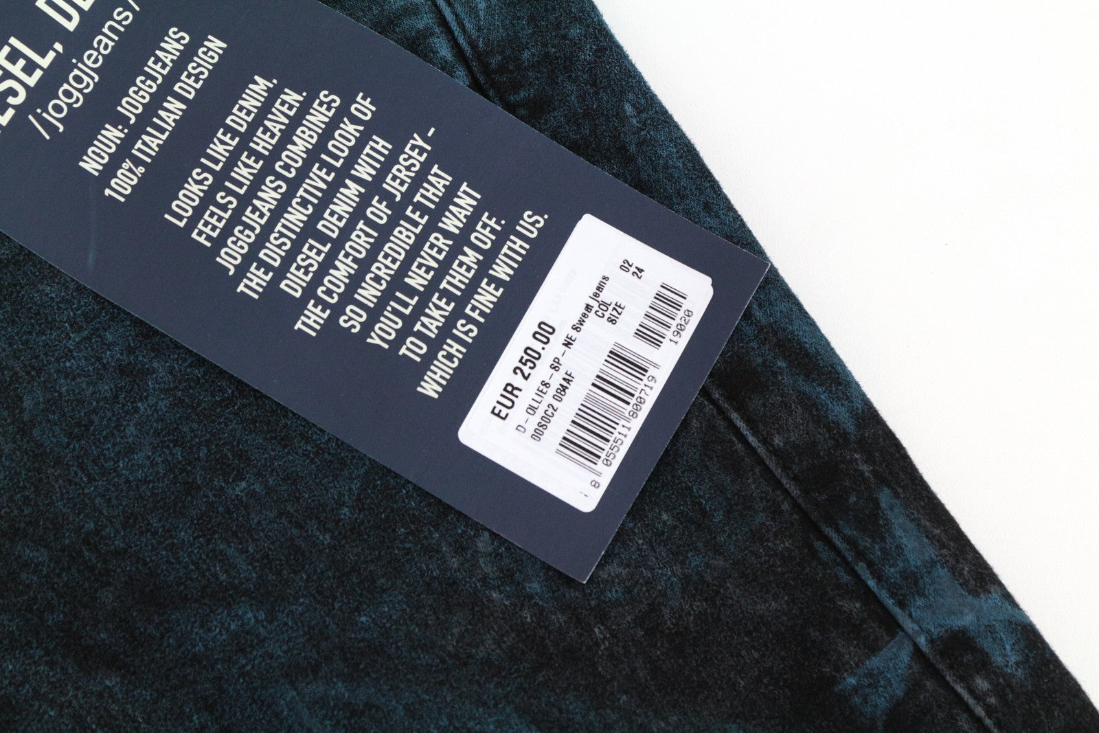 DIESEL D-Ollies-SP-NE 084AF Women Jeans W24 Sweat Jogg Slim Blue Girl Stretch