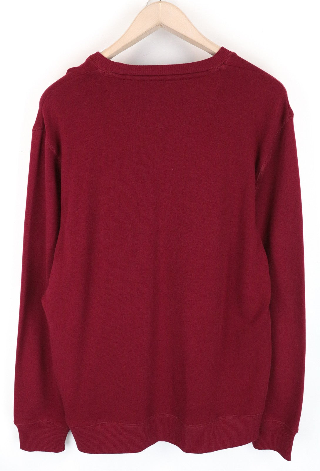 WRANGLER Men Sweatshirt M Casual Long Sleeved Pull On Red Pure Cotton