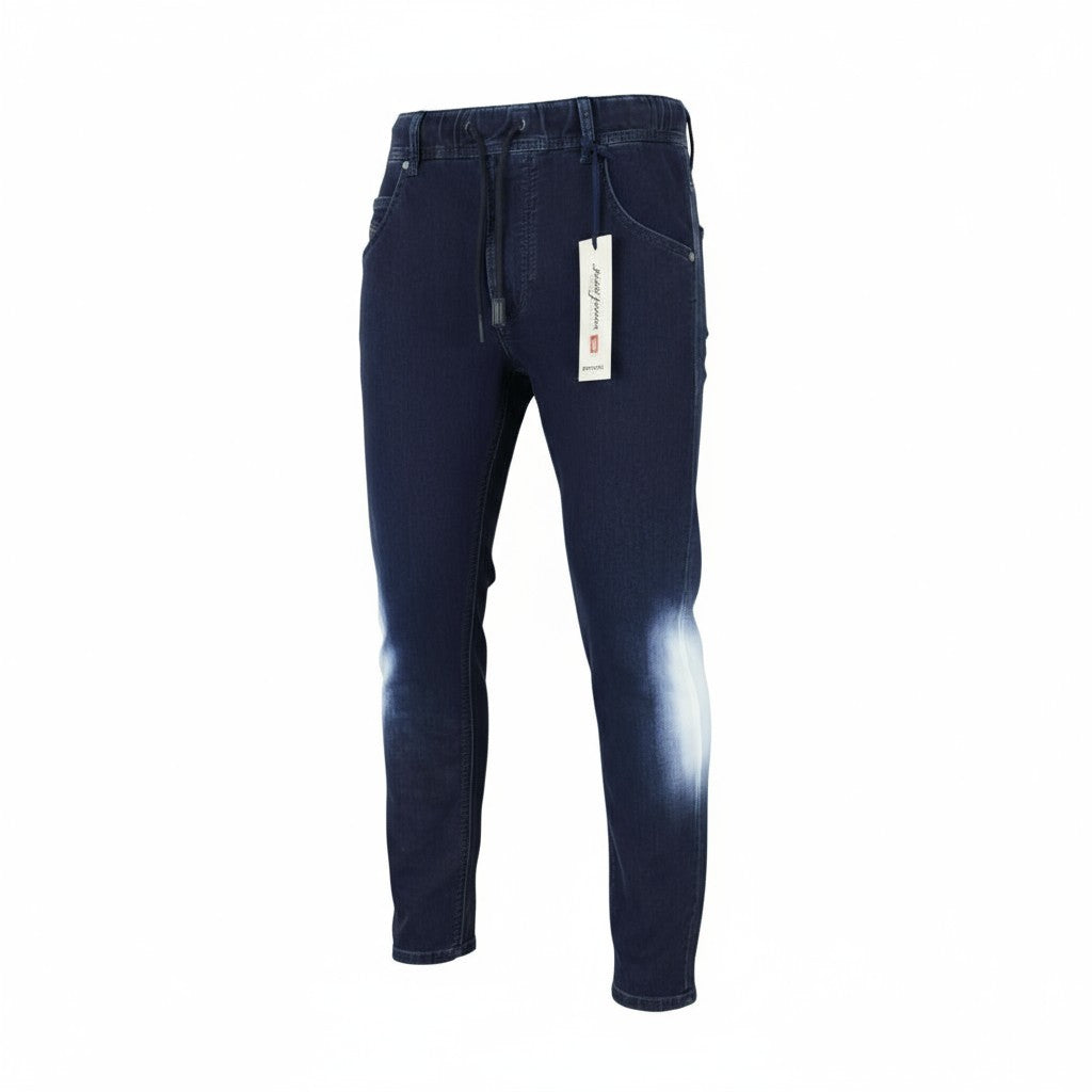 DIESEL Krooley-NE 0687D Men Jeans W28 Slim Carrot Fit Blue Jogg Sweat Stretch