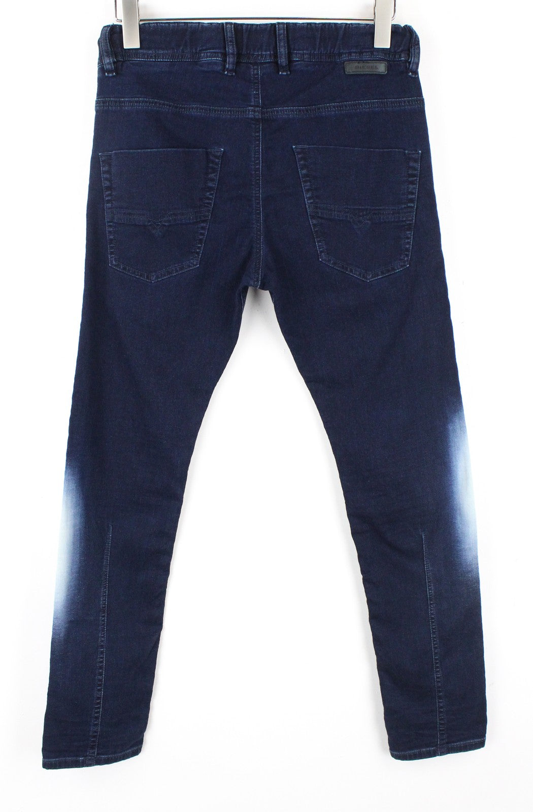 DIESEL Krooley-NE 0687D Men Jeans W28 Slim Carrot Fit Blue Jogg Sweat Stretch