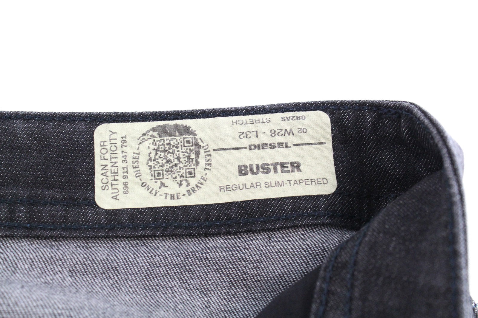 DIESEL Buster 082AS Men Jeans W28/L32 Grey Buttoned Stretch Regular Slim Tapered