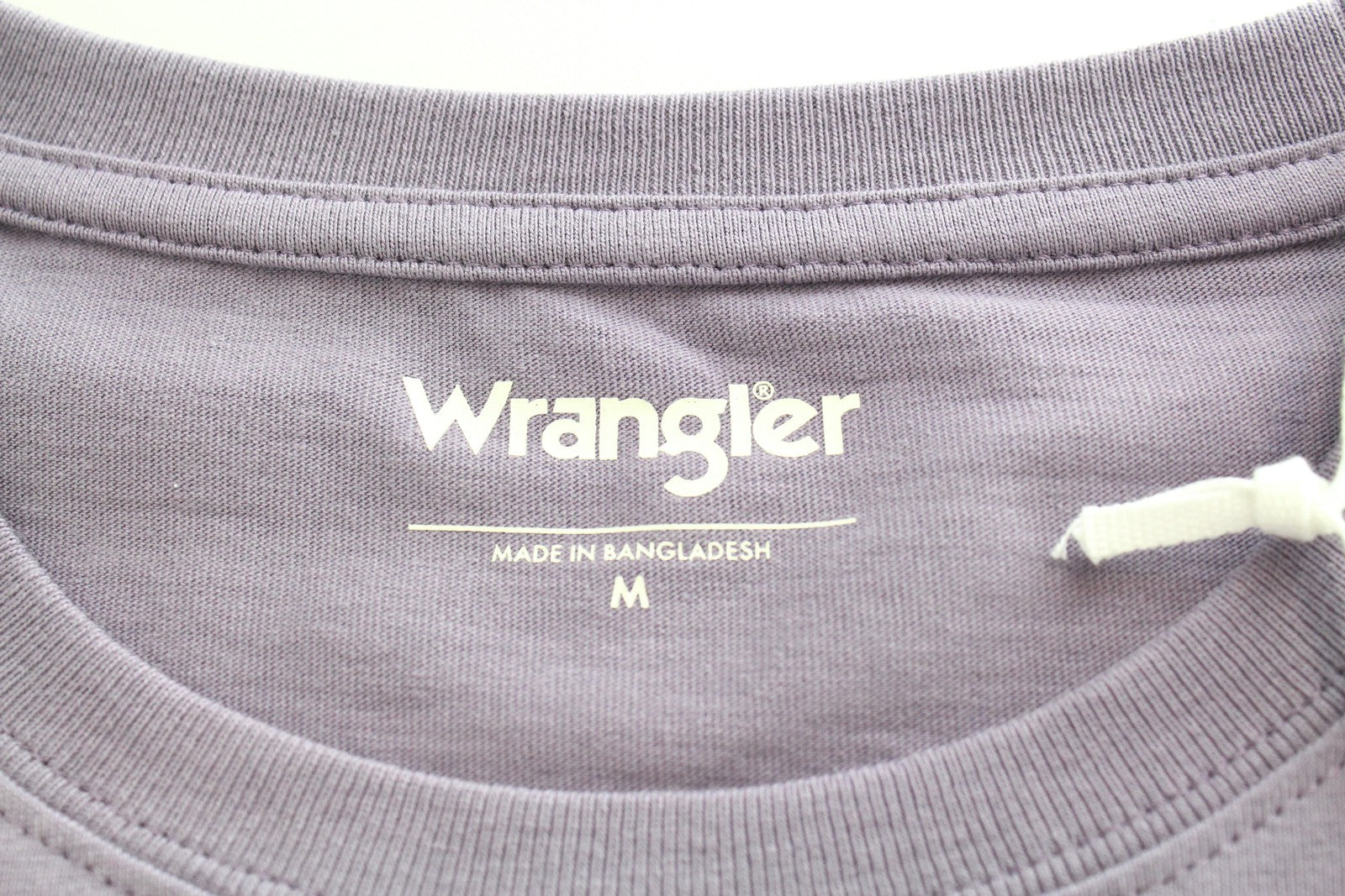 WRANGLER Men T-Shirt M Purple Sage Slogan Graphic Print Crew Neck Jersey Cotton