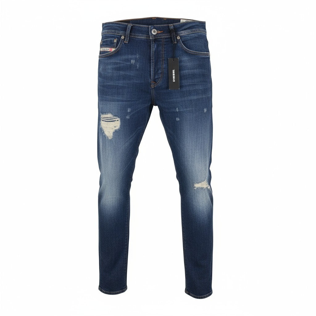 DIESEL Tepphar 084TX Men Jeans W28/L32 Slim Carrot Fit Blue Cotton Stretch