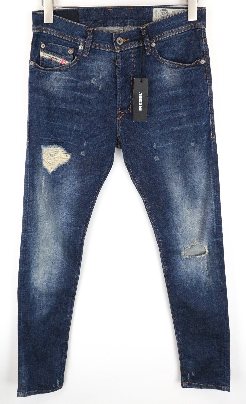 DIESEL Tepphar 084TX Men Jeans W28/L32 Slim Carrot Fit Blue Cotton Stretch