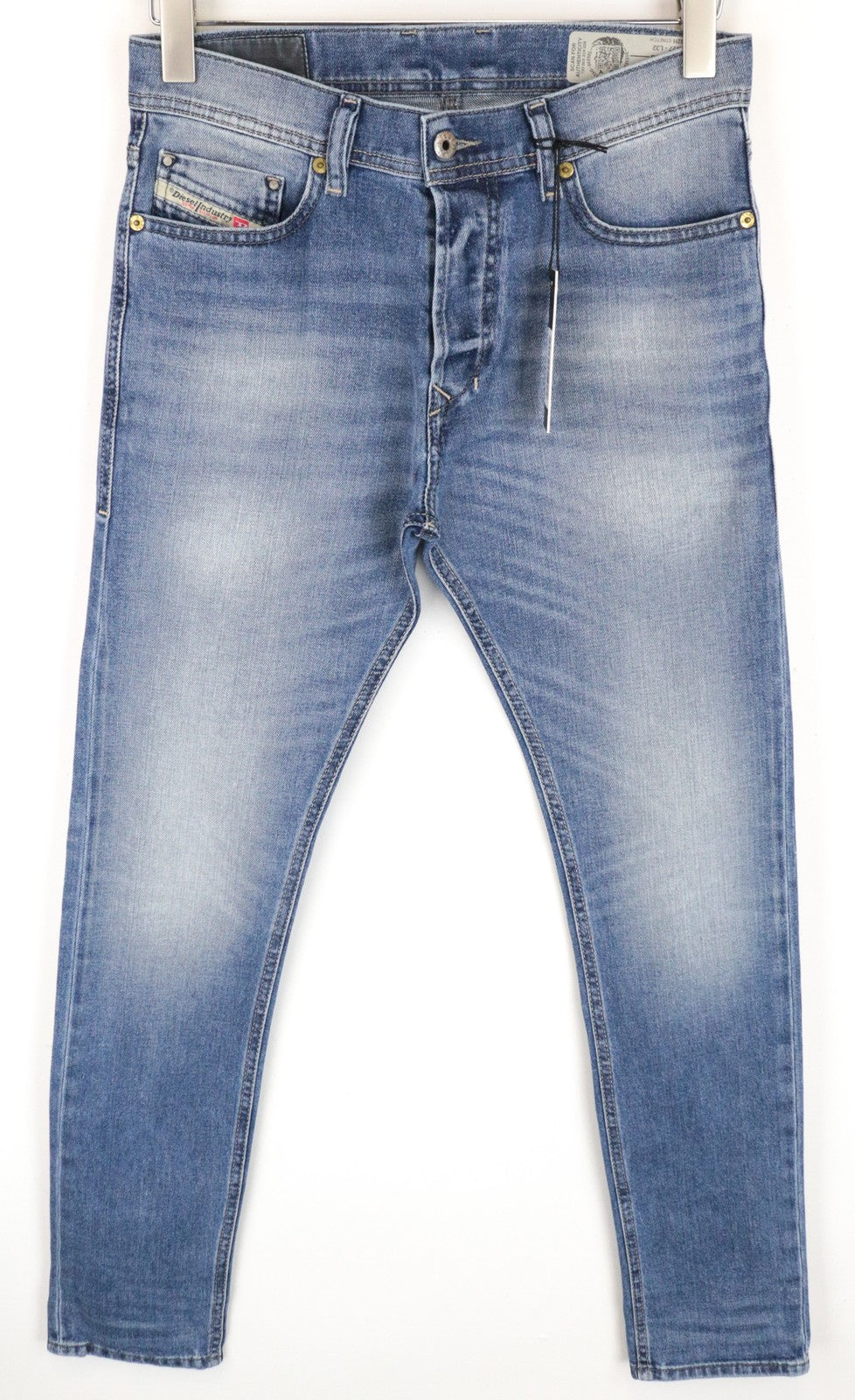 DIESEL Tepphar 0842H Men Jeans W27/L32 Slim Carrot Fit Blue Cotton Stretch Boys