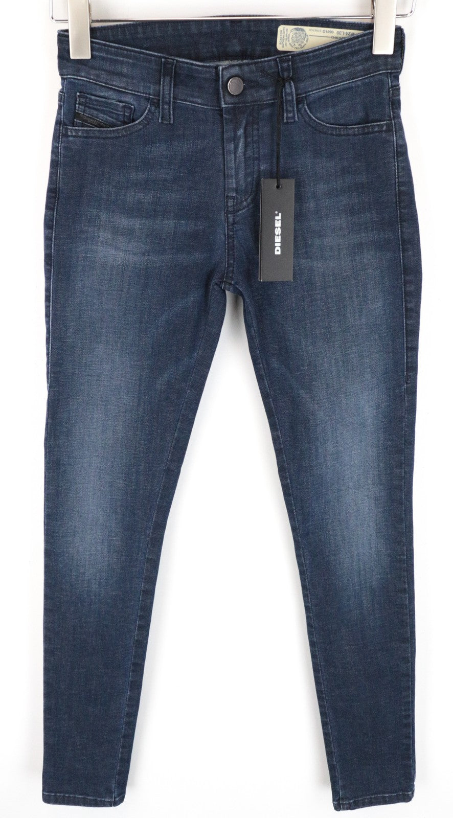 DIESEL Slandy 0681G Women Jeans W26/L30 Super Slim Skinny Fit Blue Stretch