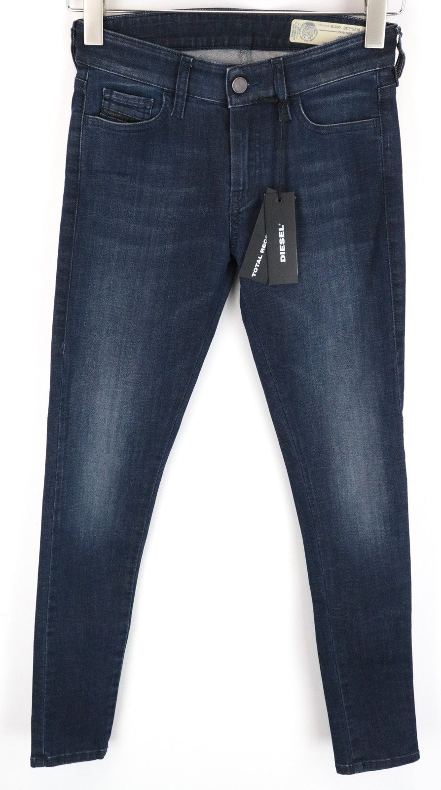 DIESEL Slandy 0681G Women Jeans W25/L30 Super Slim-Skinny Fit Blue Stretch
