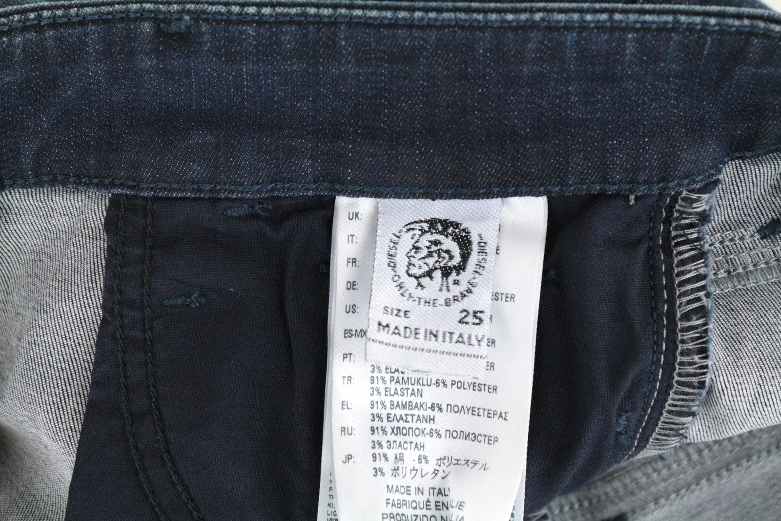 DIESEL Slandy 0681G Women Jeans W25/L30 Super Slim-Skinny Fit Blue Stretch