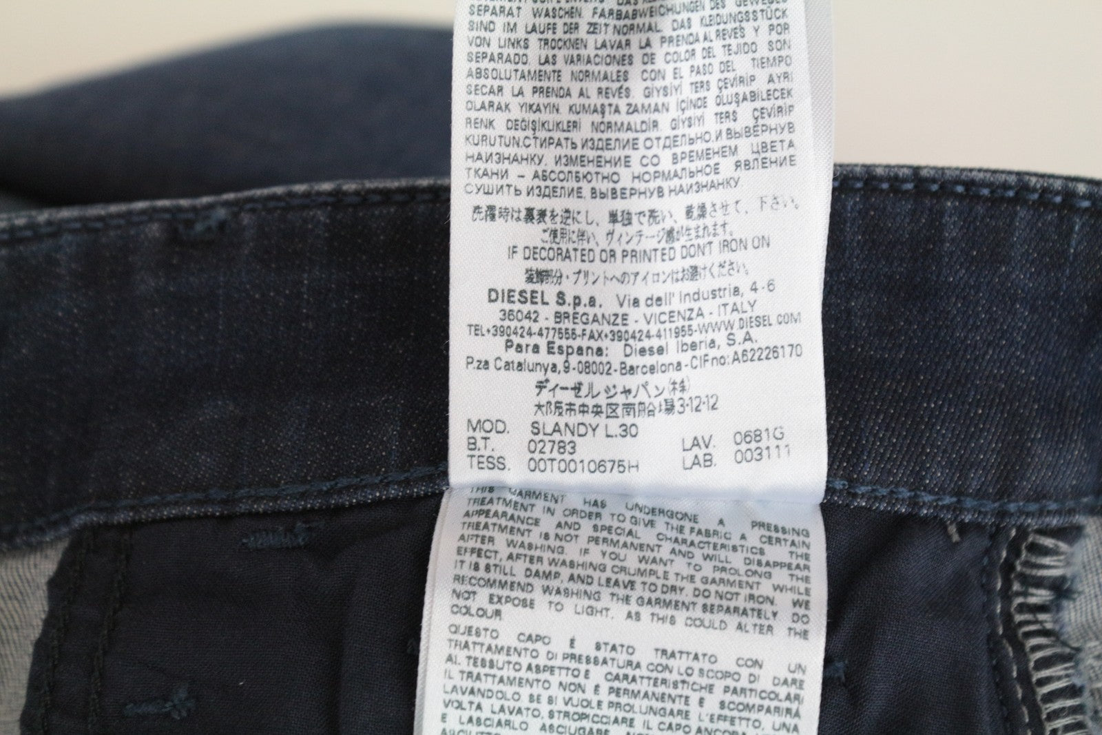 DIESEL Slandy 0681G Women Jeans W25/L30 Super Slim-Skinny Fit Blue Stretch
