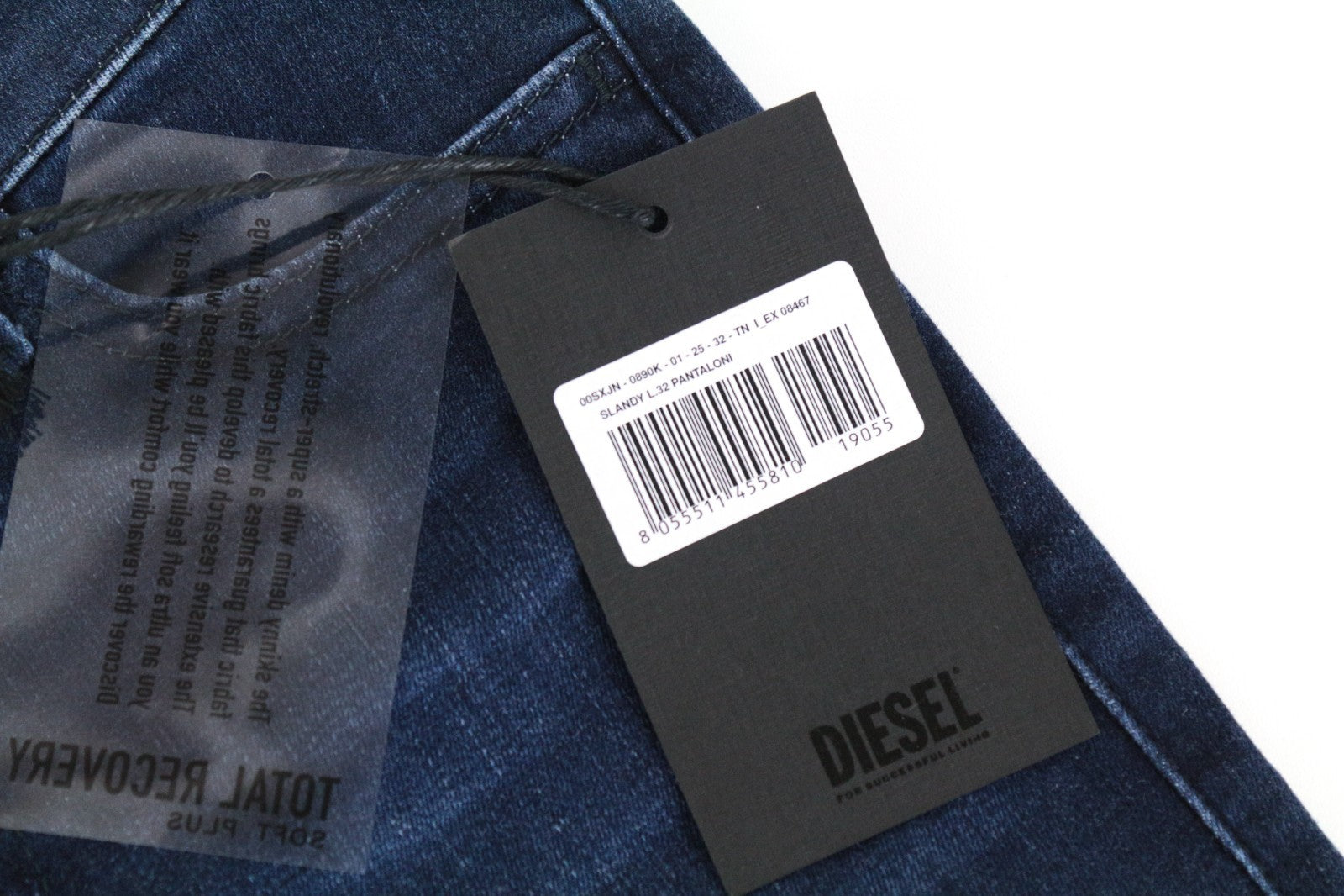 DIESEL Slandy 0890K Women Jeans W25/L32 Super Slim-Skinny Blue Cotton Stretch
