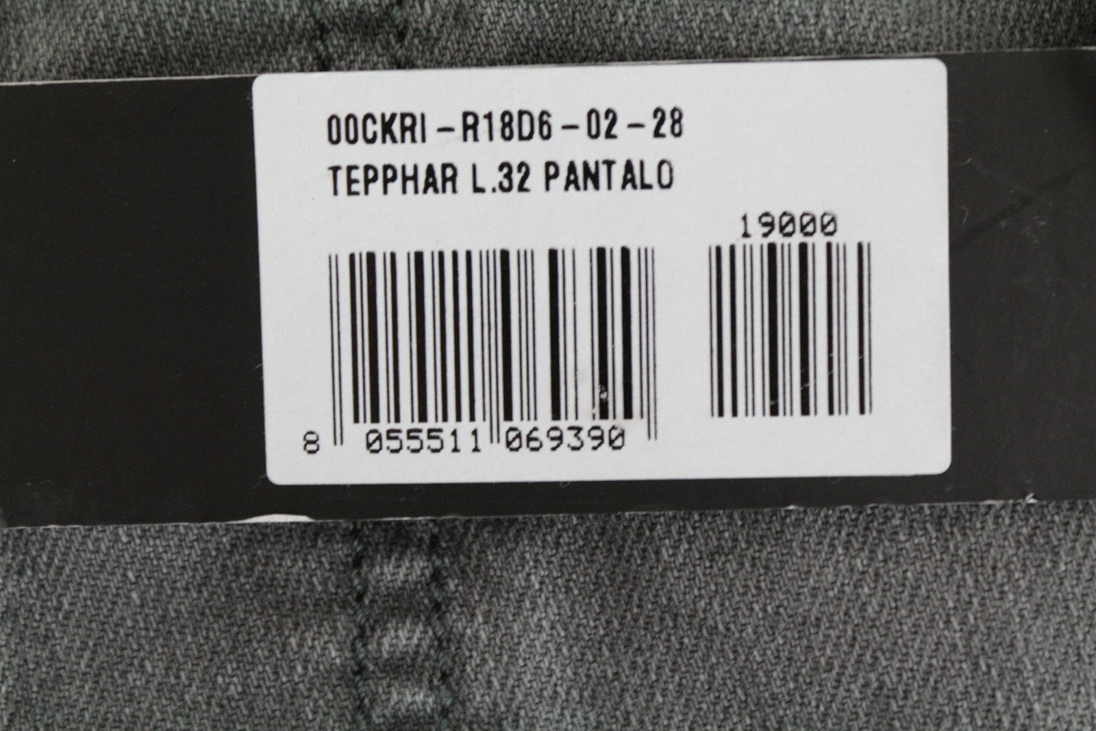 DIESEL Tepphar R18D6 Men Jeans W28/L32 Slim Carrot Fit Grey Cotton Stretch